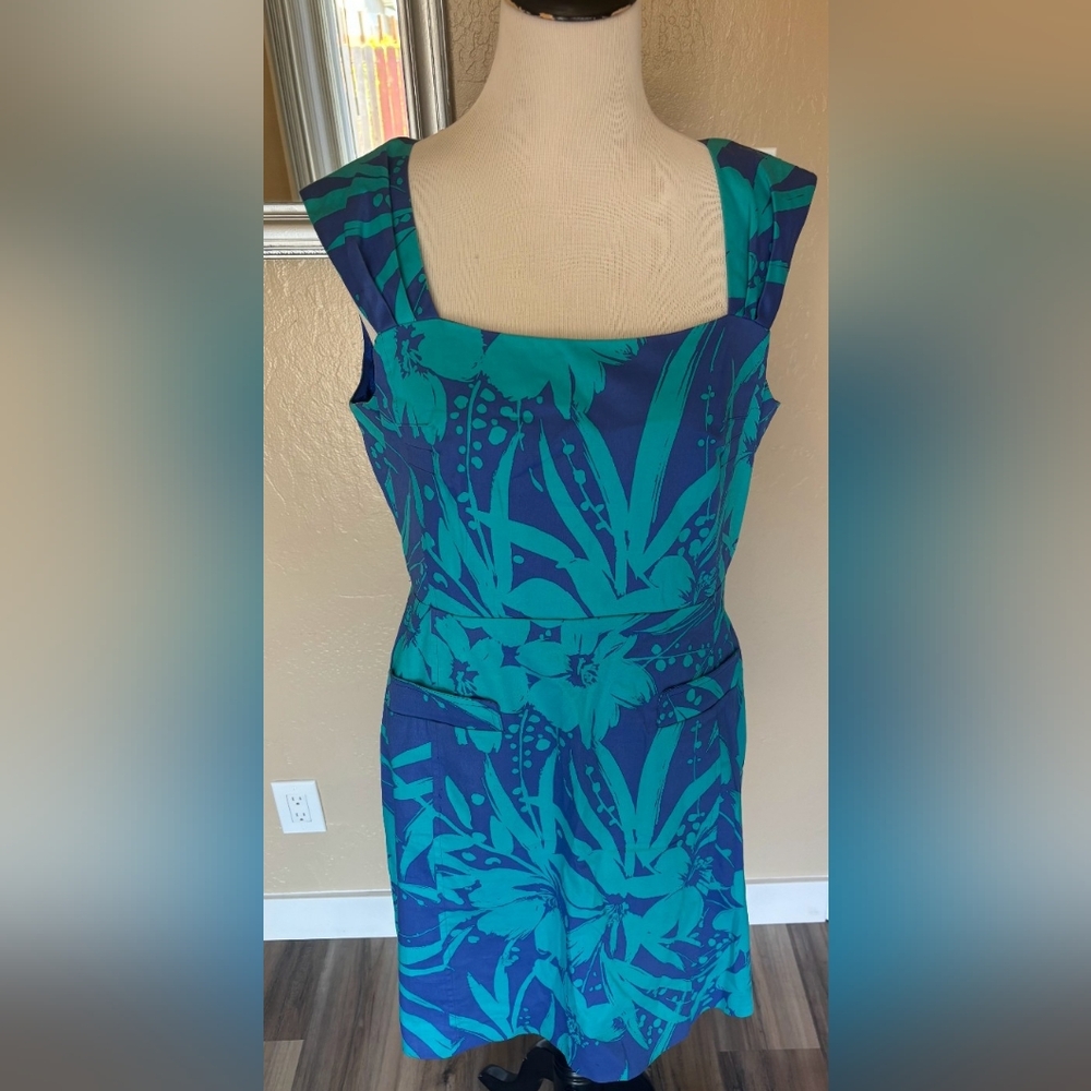 NWT Spencer's Teal and Blue Floral Dress